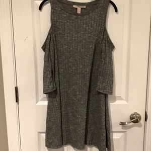 Gray Off the shoulder Dress